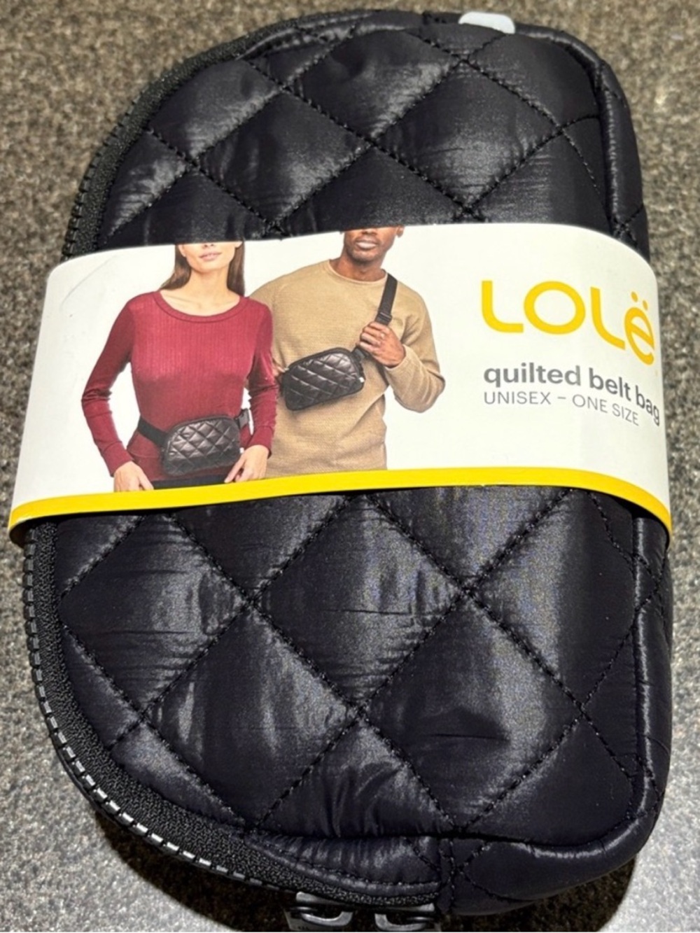 Lole Quilted Belt Bag in Black